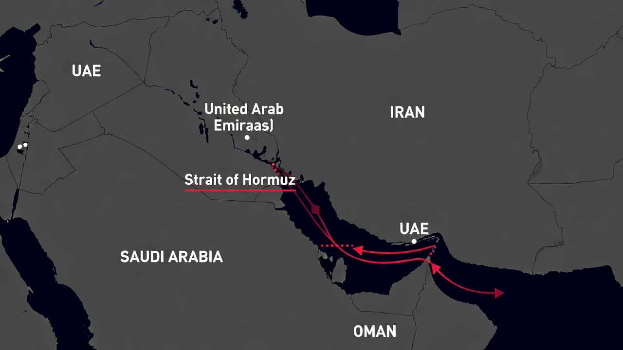 Strait of Hormuz map oil shipping route