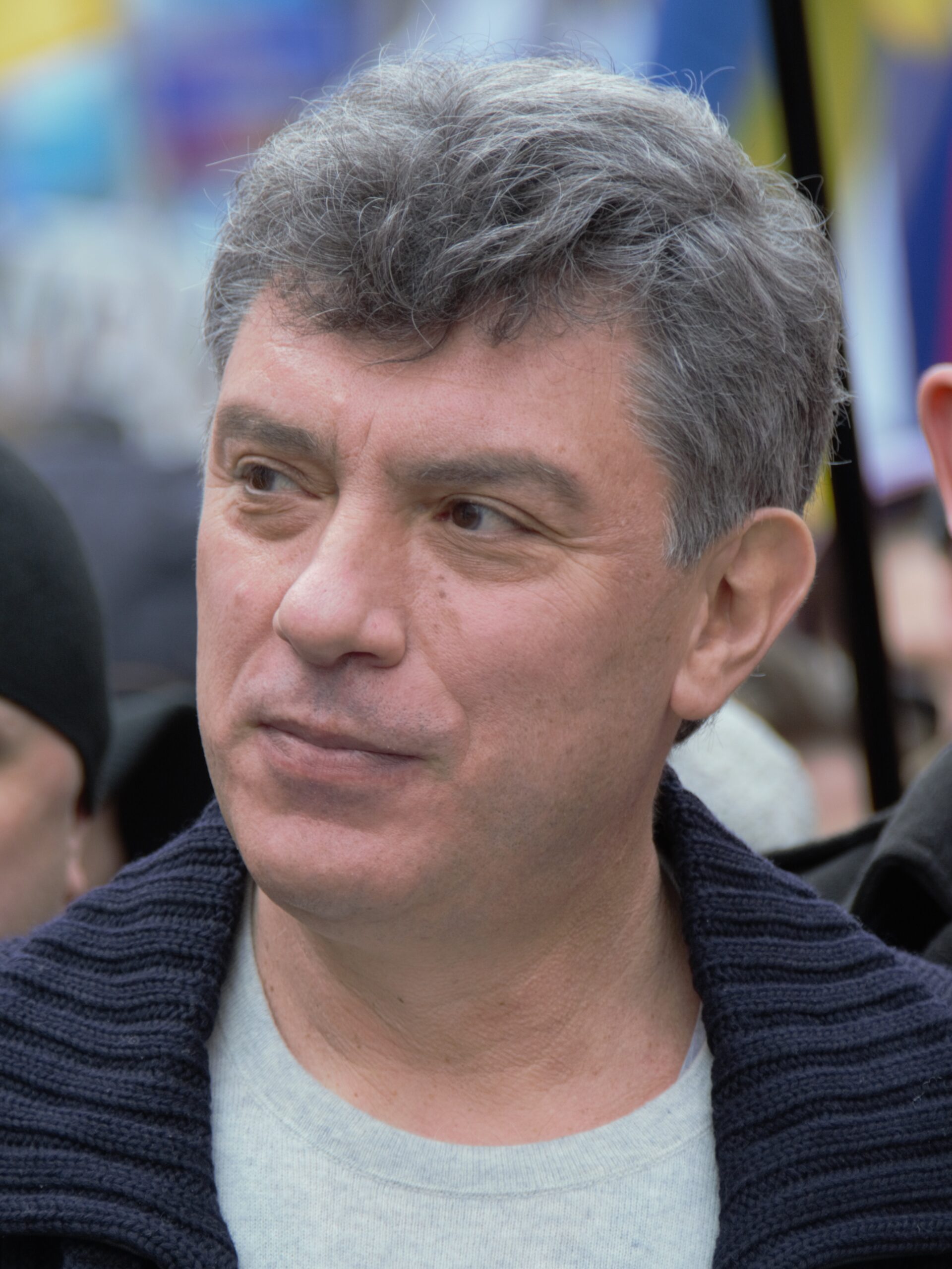 Boris Nemtsov at opposition rally, 2014