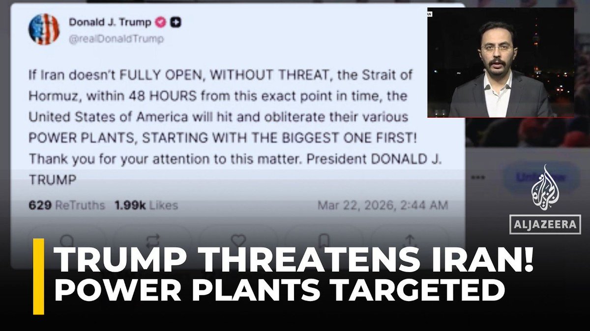 Trump Truth Social post — 48-hour Hormuz ultimatum to Iran