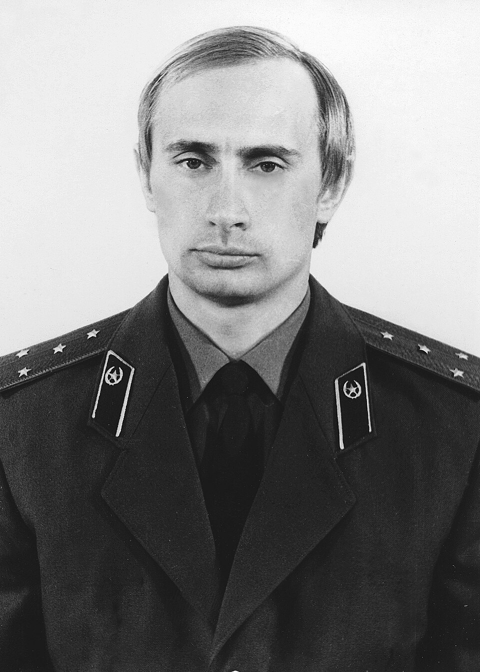 Vladimir Putin in KGB uniform — young officer portrait