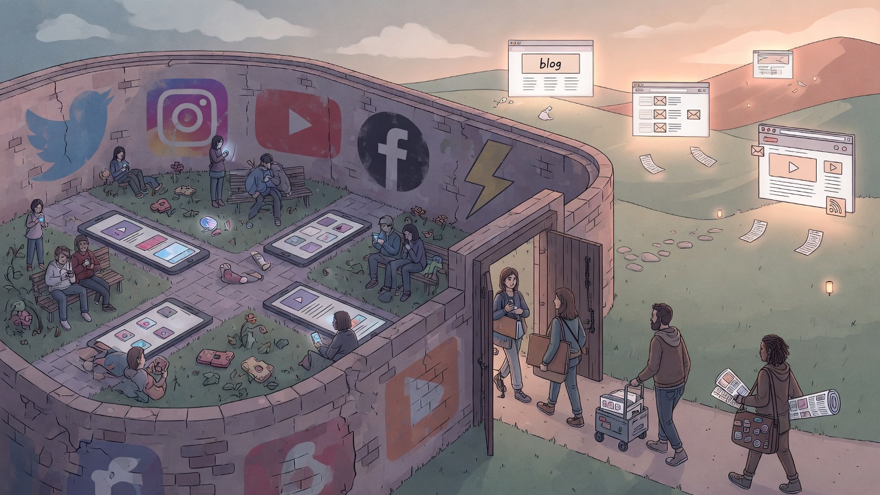 Walled garden: creators leaving social platforms toward the open web