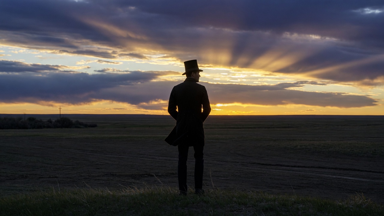 A solitary Lincoln silhouette at dawn — the Republican Party founded on the abolition of slavery