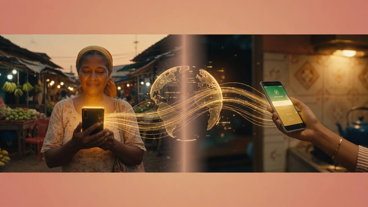 International money transfer between two people across the globe without banks