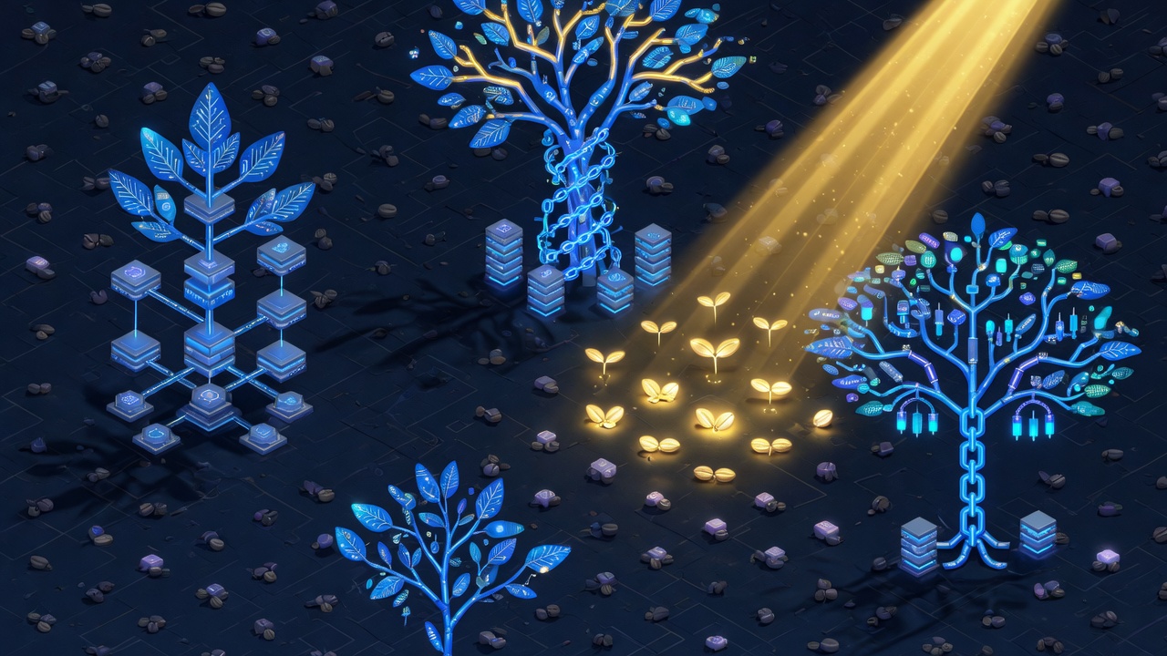 Venture capital as a beam of light on a field of crypto seeds — some grow into towering trees