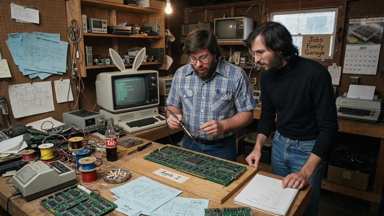 The founding team of Apple Computer — Wozniak, Jobs, Wayne, Markkula