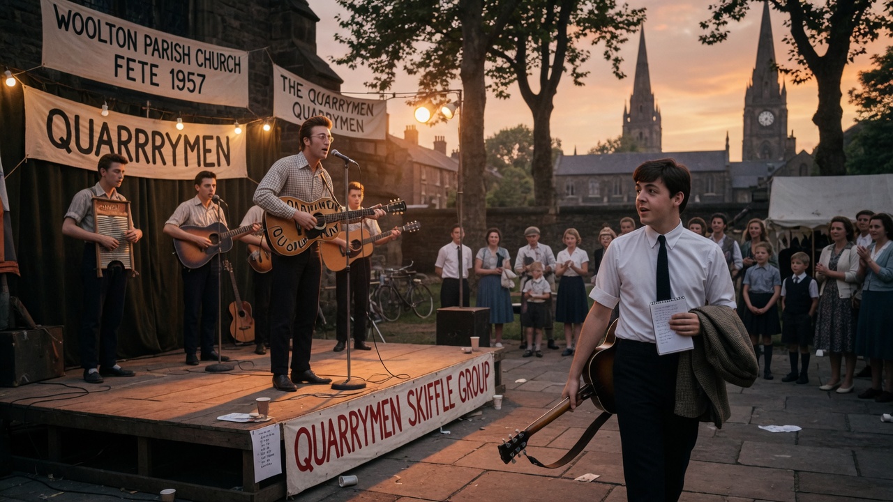 A young John Lennon and Paul McCartney — the meeting that reshaped twentieth-century music