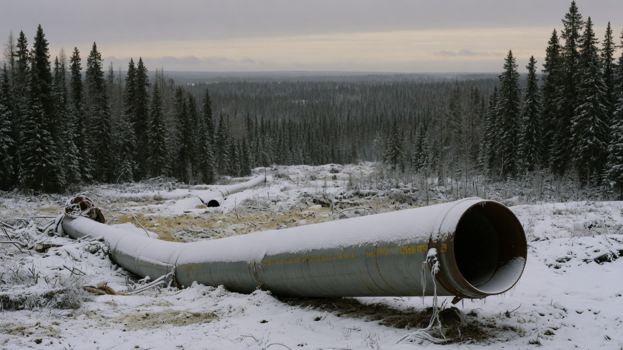 A stalled gas pipeline route across Siberia and Mongolia — the Power of Siberia 2 project that Putin came to Beijing to close, and left without.