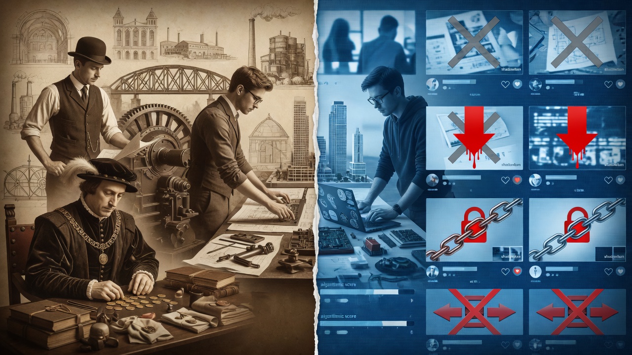 Historical entrepreneurs vs modern algorithm interface